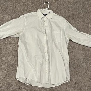 Chaps White Dress Shirt Classic Button-Down Style